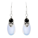 Party Water Drop Shaped Moonstone EarringsEarringsblack