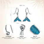 Blue Fire Opal Silver Mermaid Dangle EarringsEarrings