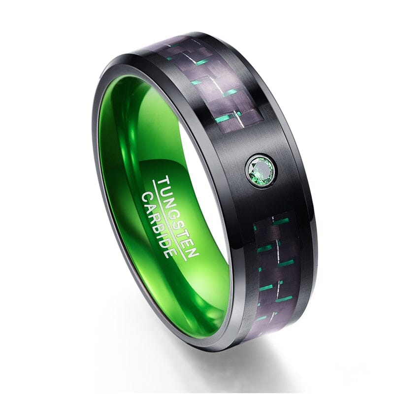 Green Titanium Color Carbon Fiber RingRing11