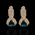 Cute Round Pendientes Stone Crystal Dangle EarringsEarringsBlue