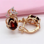 Fashion Crystal Butterfly Ruby EarringsEarrings