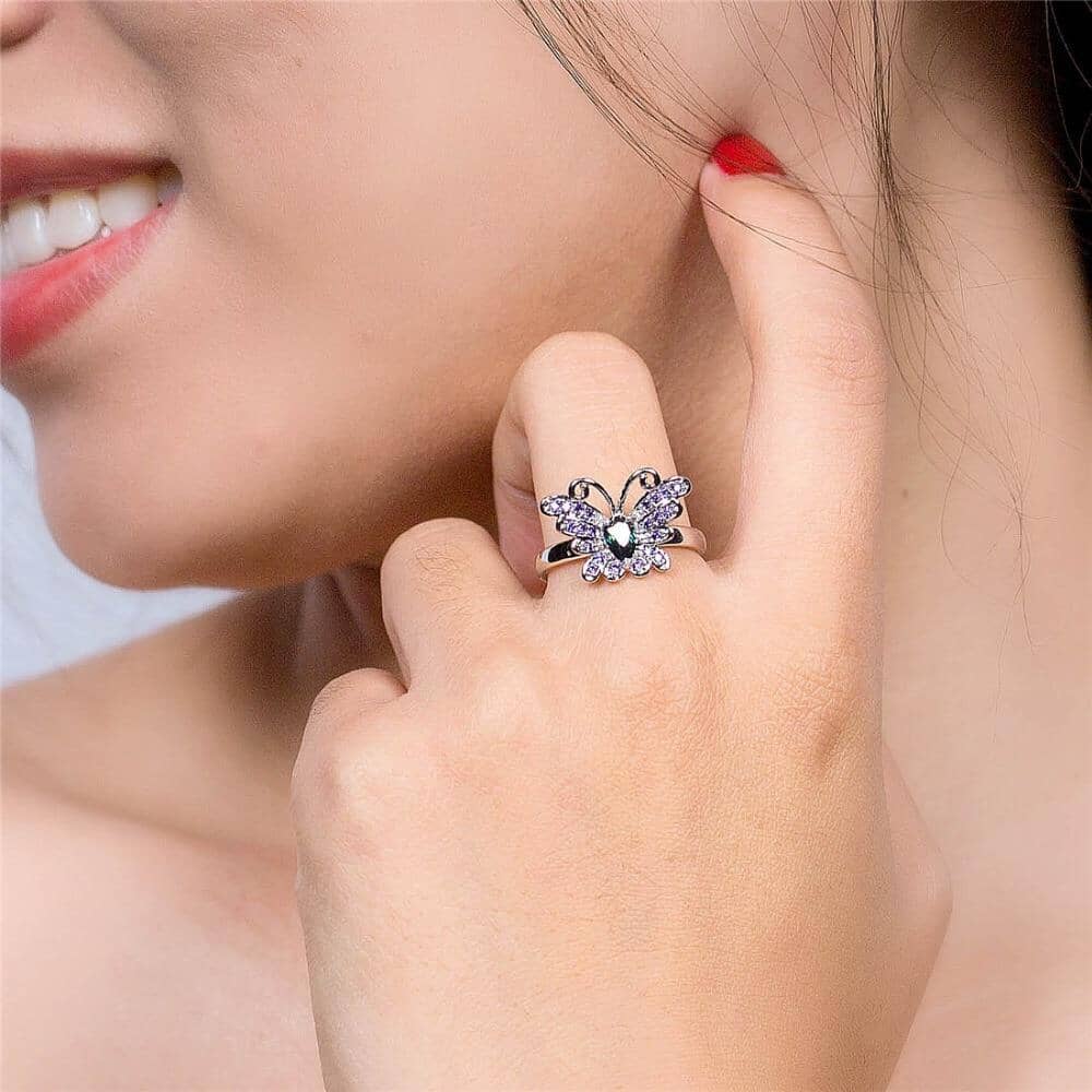 Butterfly Marquise Mystic Topaz & Amethyst RingRing