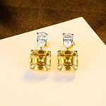 Ladies Citrine Gemstone Earrings - 925 Sterling SilverEarrings1925 silver