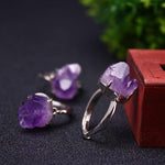 Adjustable Raw Natural Amethyst RingRing