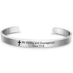 Bible Verse Stainless Steel WWJD Cuff Bracelet BangleBracelet11