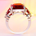 Party Jewelry Ruby Stone Ring - 925 Sterling SilverRing