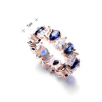 Modern Luxury Jewelry CZ Sapphire Ring - 925 Sterling SilverRing