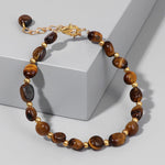 Natural Tiger Eye Stone Irregular Chip BraceletBracelet