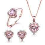Classy Heart Morganite Jewelry SetRing9