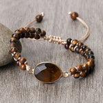 Natural Tiger Eye Stone Yoga Wrap BraceletBraceletStyle-1