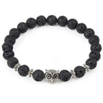 Tiger Eye, Lion & Owl BraceletBraceletowl silver lava