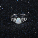 925 Sterling Silver Milky Opal RingRing