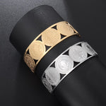 Stainless Steel Saint Benedict WWJD Adjustable Cuff BraceletBracelet