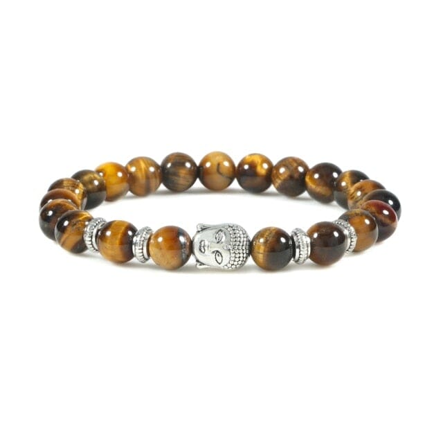 Men Buddha Natural Stone Bead BraceletsBraceletTiger Eye