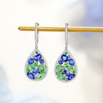 Beautiful Peridot and Sapphire Gemstone Jewelry SetNecklace
