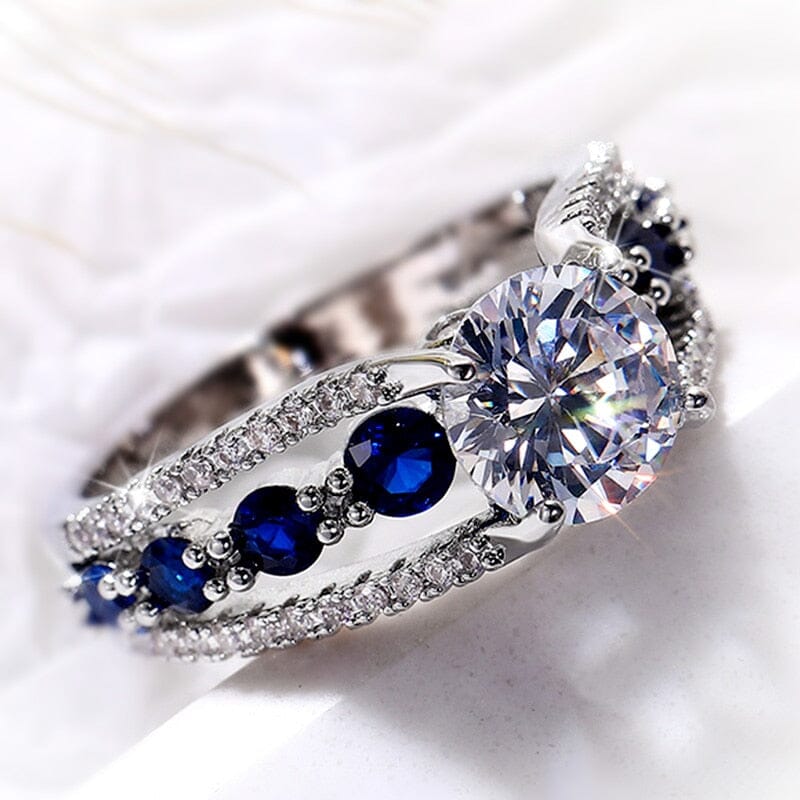 Special Novel Designed CZ Sapphire RingRing6F926