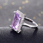 Amethyst Zircon Splendid Ring - 925 Sterling Silverring