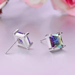 Mystic Topaz Square Stud EarringsEarrings
