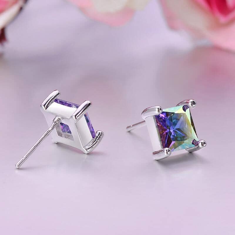 Mystic Topaz Square Stud EarringsEarrings