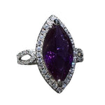 Glamorous Amethyst Zircon Ring - 925 Sterling SilverRing
