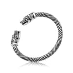 Fashion Dragon Head Cuff Bracelet - 925 Sterling SilverBracelet