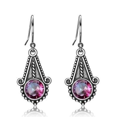 Adorable Rainbow Mystic Topaz Drop Earrings - 925 Sterling SilverEarrings
