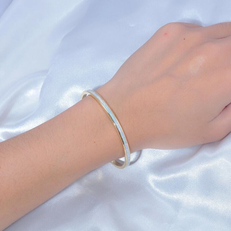 Splendid Fire Opal Adjustable Bangle BraceletBracelet