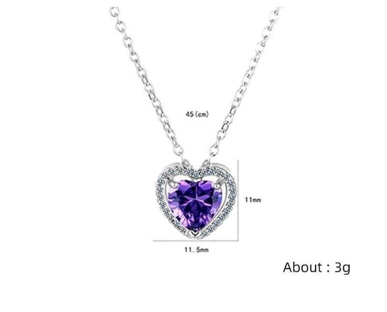 Swarovski Heart Shape Amethyst PendantPendant