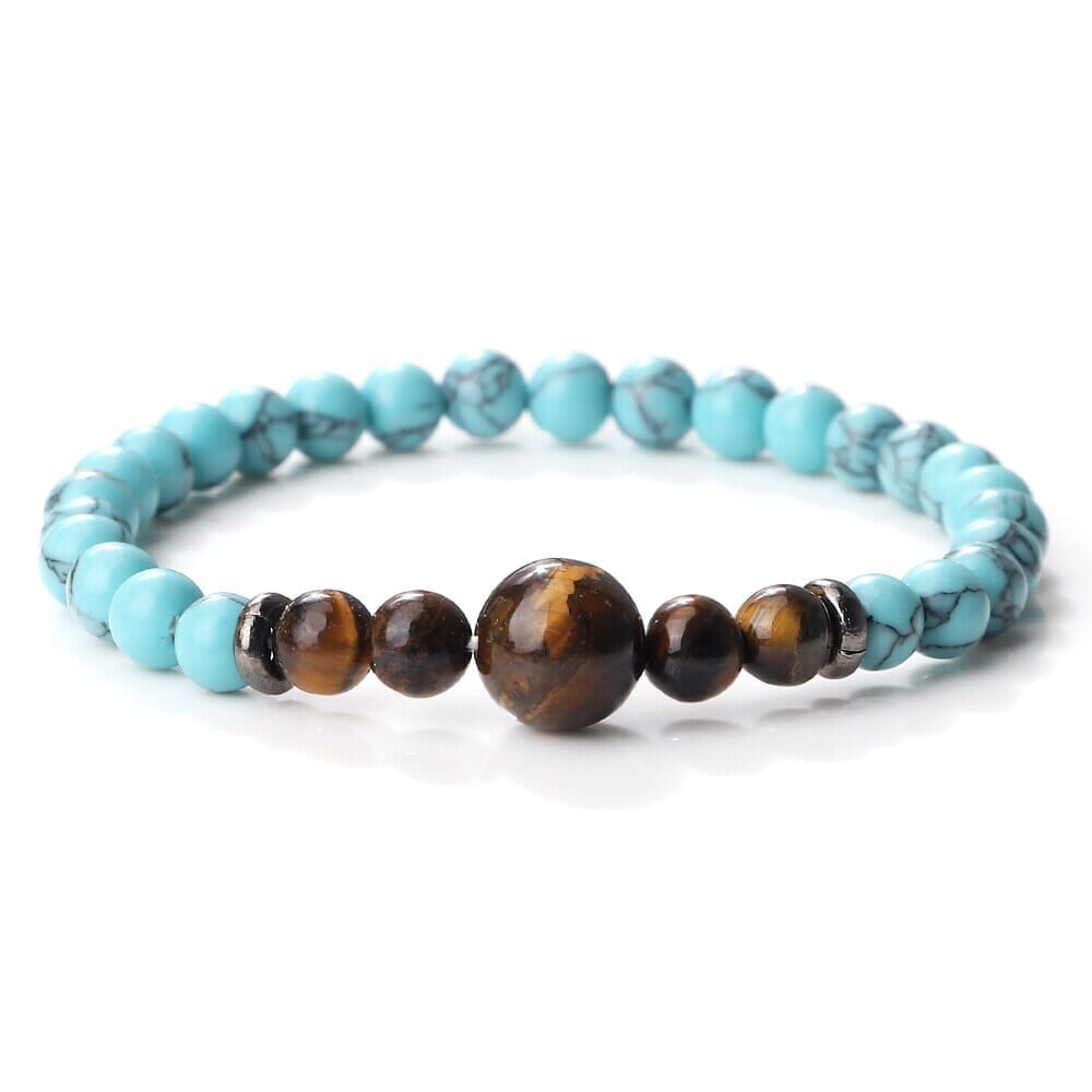 Natural Tiger Eye Malachite Healing BraceletsBraceletBlue Pine