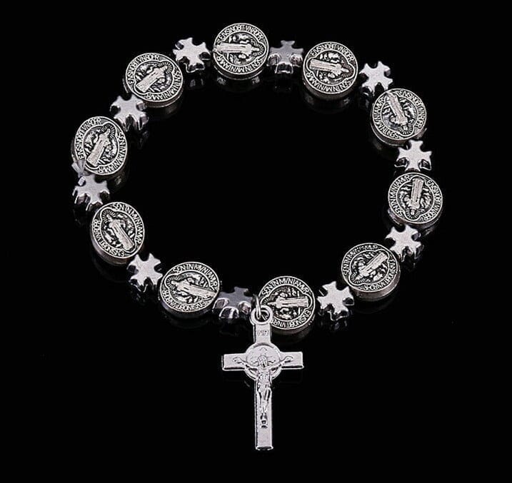 Virgin Mary WWJD Cross Exquisite Rosary BraceletBracelet