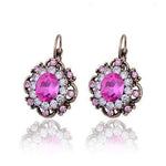 Sapphire Crystal Drop EarringsEarringsPink