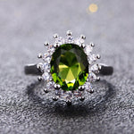 Shining Luxury Peridot Stone Ring - 925 Sterling SilverRing