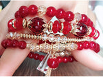 4-Pieces Set of Beaded Bohemian Style Crystal BraceletBracelet