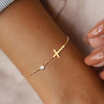 WWJD Petite Sideway Cross BraceletBracelet