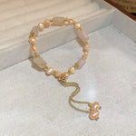 Pretty Freshwater Pearl and Jade Stone BraceletBracelet
