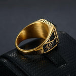 Agate Titanium Steel Vintage Men's RingRing