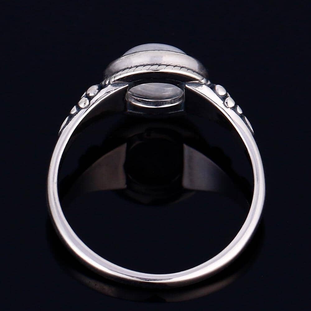 Natural Moonstone Bohemian Round RingRing