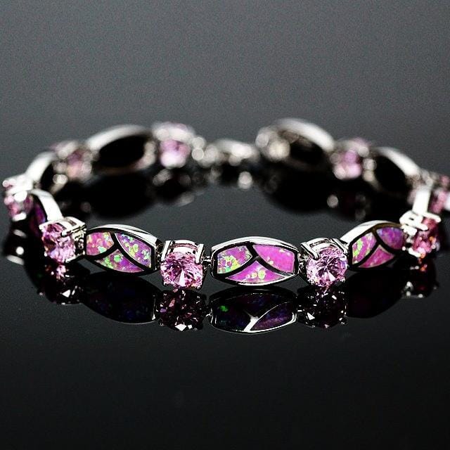 Fire Opal Charm BraceletBraceletPink
