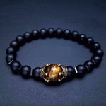 Luxury Crown Natural Tiger Eye Stone Bead BraceletsBracelet