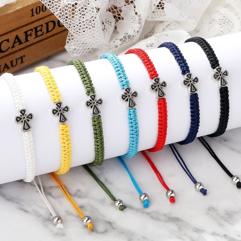 WWJD Cross Adjustable Handmade Knots BraceletBracelet