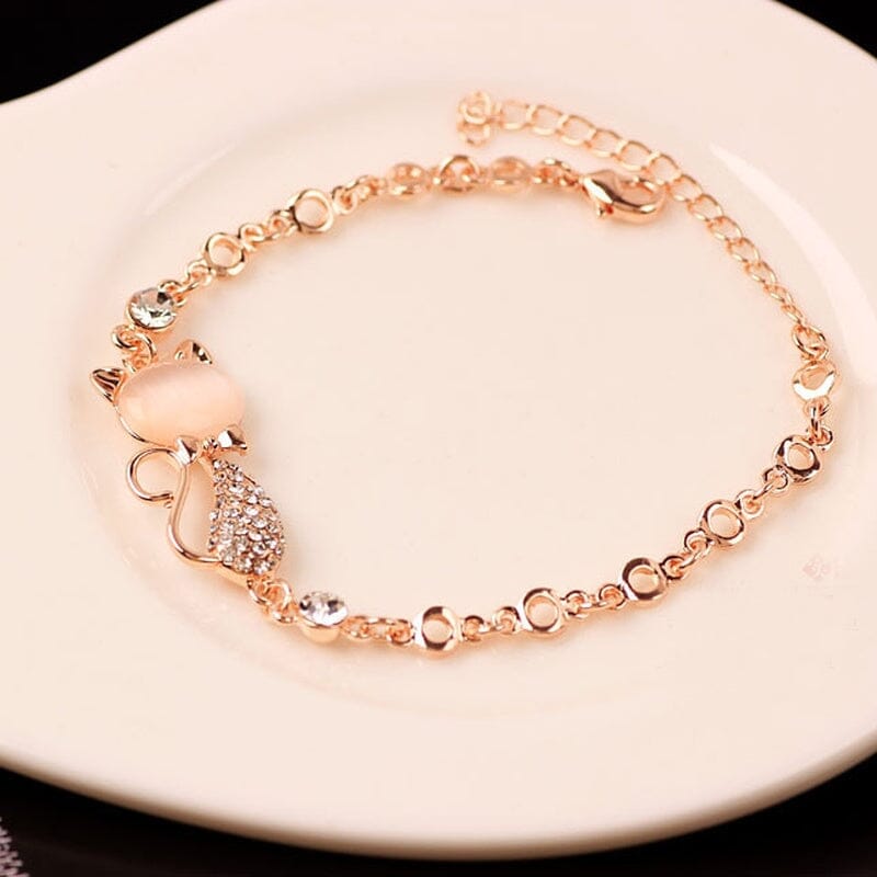 Rose Gold Cute Cat BraceletBracelet