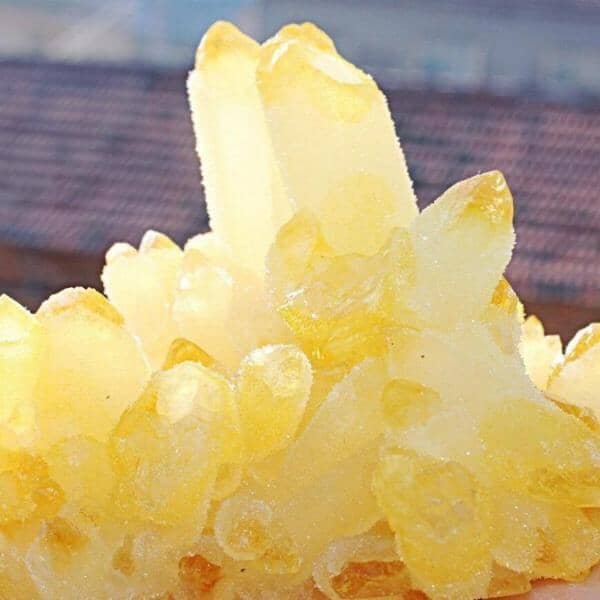 Natural Yellow Citrine Quartz Crystal ClusterRaw Stone