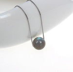 Lovely Feather Moonstone NecklaceNecklace