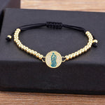 5 Colors Virgin Mary WWJD Handmade Pearl Adjustable BraceletBracelet