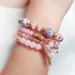 4-Pieces Set of Beaded Bohemian Style Crystal BraceletBracelet