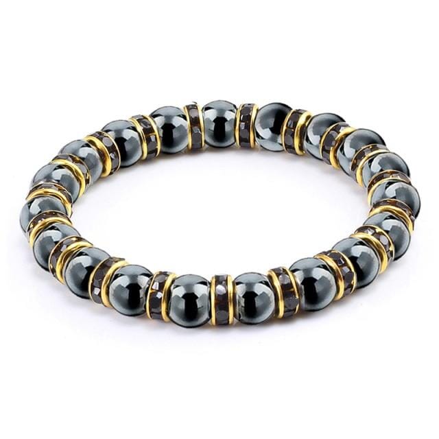 Classic Hematite Stone BraceletBraceletBlack