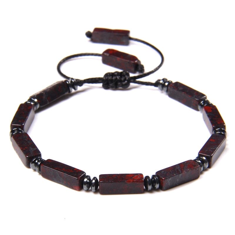 Square Tube Shape Adjustable Bloodstone BraceletBracelet