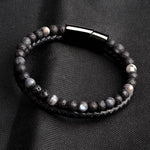 Natural Stone Genuine Leather Braided BraceletBracelet
