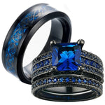 Blue Black Gold Sapphire Stone RingRing