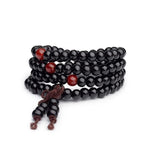 Natural Sandalwood Buddhist Meditation BraceletBraceletblack 2